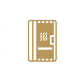 białe koło na czarnym tle